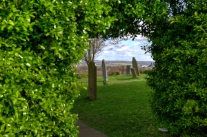  Looking through the arch from one side of St. Nicholas Churchyard to the other, towards Billericay.