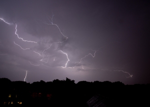 Lightning during a recent storm