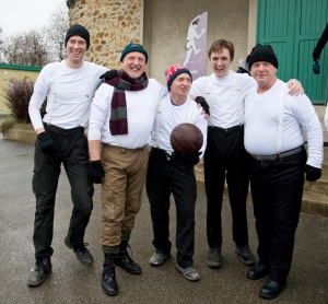 Some of the English team, including Adam Elliott on the left and Christopher Walthorne second from the right.